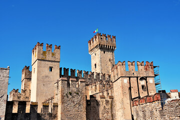 Scaligero castle in Sirmione Garda lake Italy