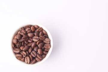 coffee beans on white background