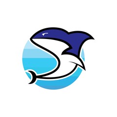 shark logo icon vector template.