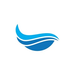 wave logo icon vector template.