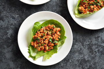 Asian minced meat lettuce wraps