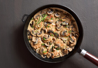 Pork medallions in mushroom gravy