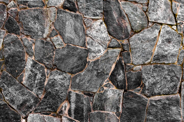 Photo texture of old gray stone tile surface.