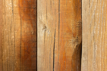 Photo texture of varnished wood logs surface.