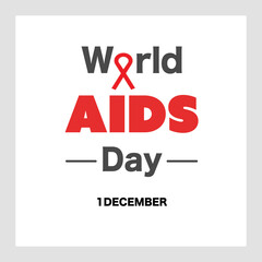 World AIDS Day. December 1st World AIDS Day poster. Vector illustration
