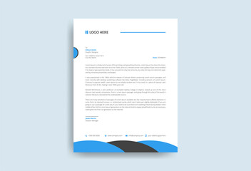 Abstract Letterhead Design Template, Business letterhead, Modern company letterhead template design
