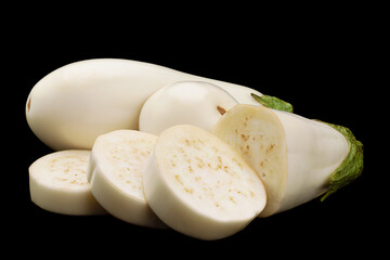 White eggplant vegetable closeup