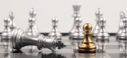 Chess board game concept of business ideas and competition  strategy concept