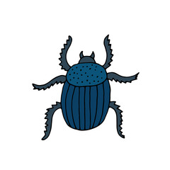 Bug. Insect. Doodle. Vector. Drawn by hand.