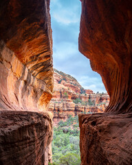 Secret Subway Cave in Sedona Arizona, America, USA.