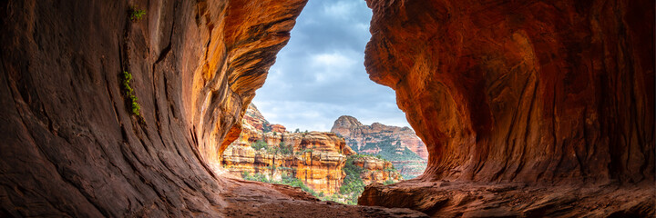 Secret Subway Cave in Sedona Arizona, America, USA.