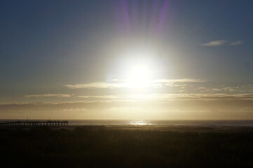 Sunrise on the Beach in Fall