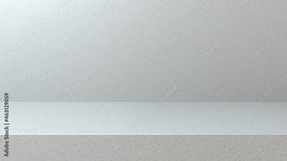 Poster white 3d room. bright grey light effect room background. empty studio table room background, product