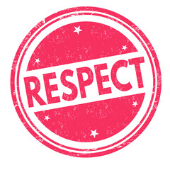 Respect grunge rubber stamp on white background, vector illustration