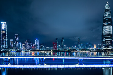 Fototapeta premium Shen Zhen urban cityscape, China city landscape landmark for business communication