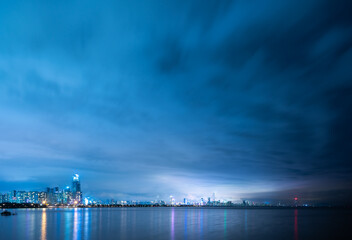 Fototapeta premium Shen Zhen urban cityscape, China city landscape landmark for business communication