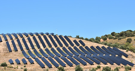 Solar power station in the field in Andalucia (Spain)