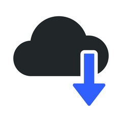 cloud download icon design vector