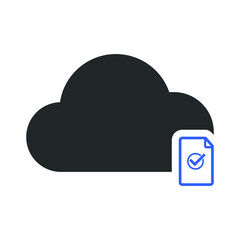 Cloud file icon design vector
