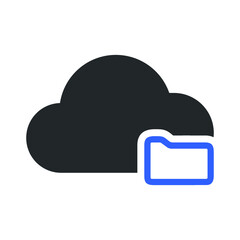 cloud folder icon design vector
