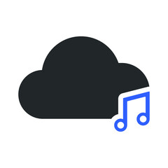 cloud music icon design vector