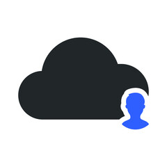 cloud account icon design vector