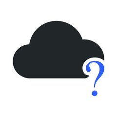 cloud query icon design vector