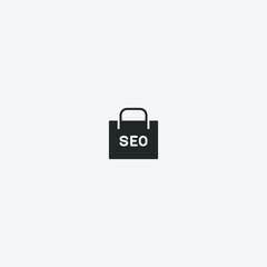 shopping bag vector icon illustration sign 