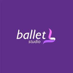Ballet studio. Logo template.