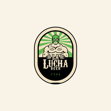 La lucha beer. Logo template.