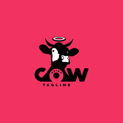 Fototapeta na wymiar Saint Cow. Logo template.