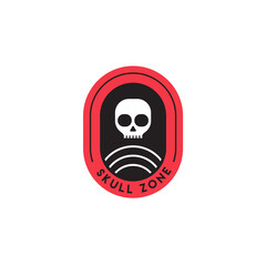 Skull zone. Logo template.