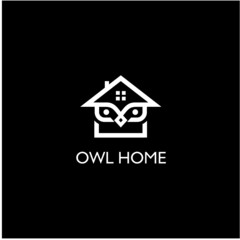 Logo owl home, real estate logo, animal logo, smart House logo