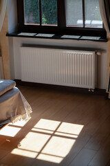 Sunny morning in bedroom..