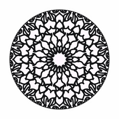 Vector round abstract circle. Mandala style.