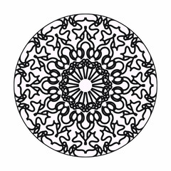 Vector round abstract circle. Mandala style.