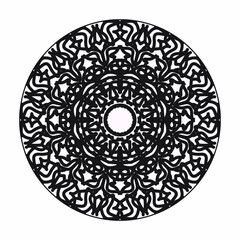 Vector round abstract circle. Mandala style.