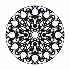 Vector round abstract circle. Mandala style.