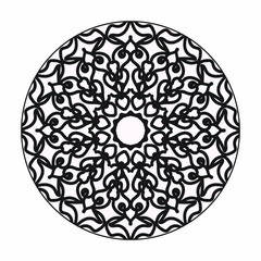 Vector round abstract circle. Mandala style.