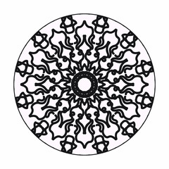 Vector round abstract circle. Mandala style.