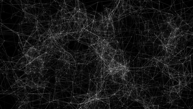 Abstract white plexus technology futuristic network background. Connection Polygons And Web Concept. Digital, Communication And Technology Network Background