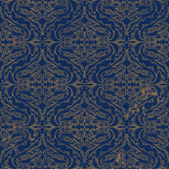 blue damask wallpaper pattern
