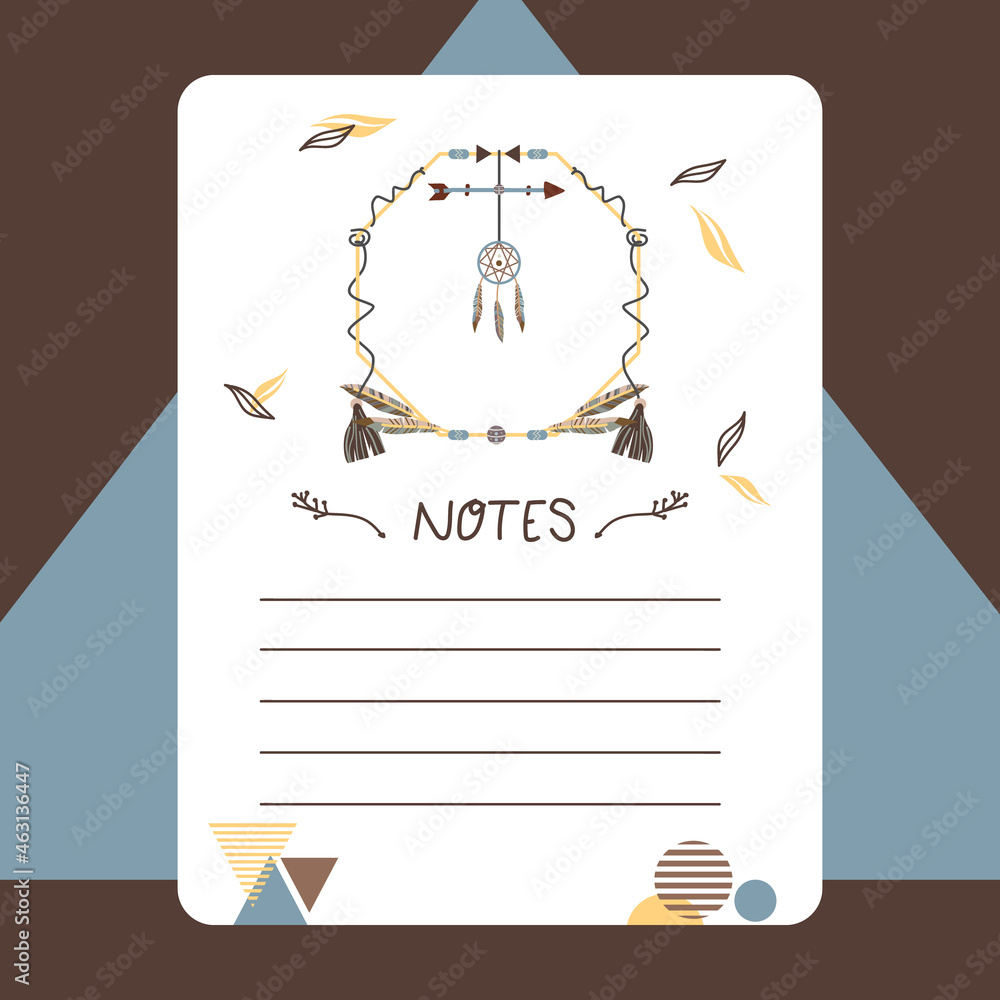 Poster notes paper with scandinavian design