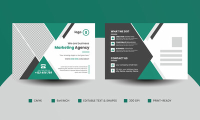 Corporate postcard design template