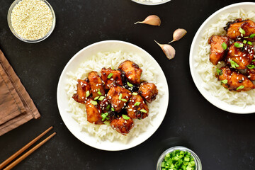 Teriyaki chicken with rice