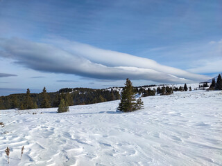 Amazing Winter panorama of Vitosha Mountain, Bulgaria