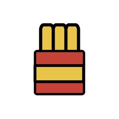 Potatoes, French Fries icon. Fast Food icon. Vector illustration.