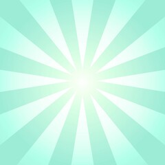 Green and white Sunburst Pattern Background. Rays. Sunburst background. Vector illustration. Green and white radial background.