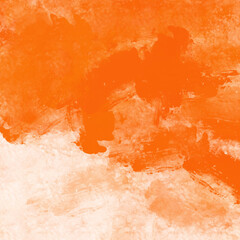 Orange grunge water color paint pattern background, Splash color orange texture illustration...