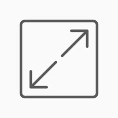 arrow maximize icon, arrow vector